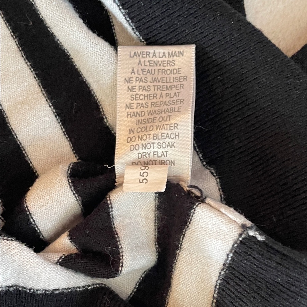 Simons Black and White Striped Sweater - Picture 6 of 7
